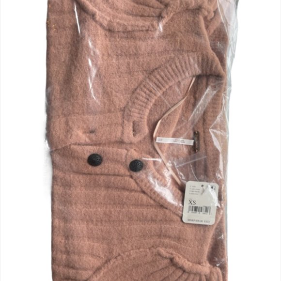 Free People Sloane Cardi Cafe Cream NWT Size X-Small - Picture 4 of 4